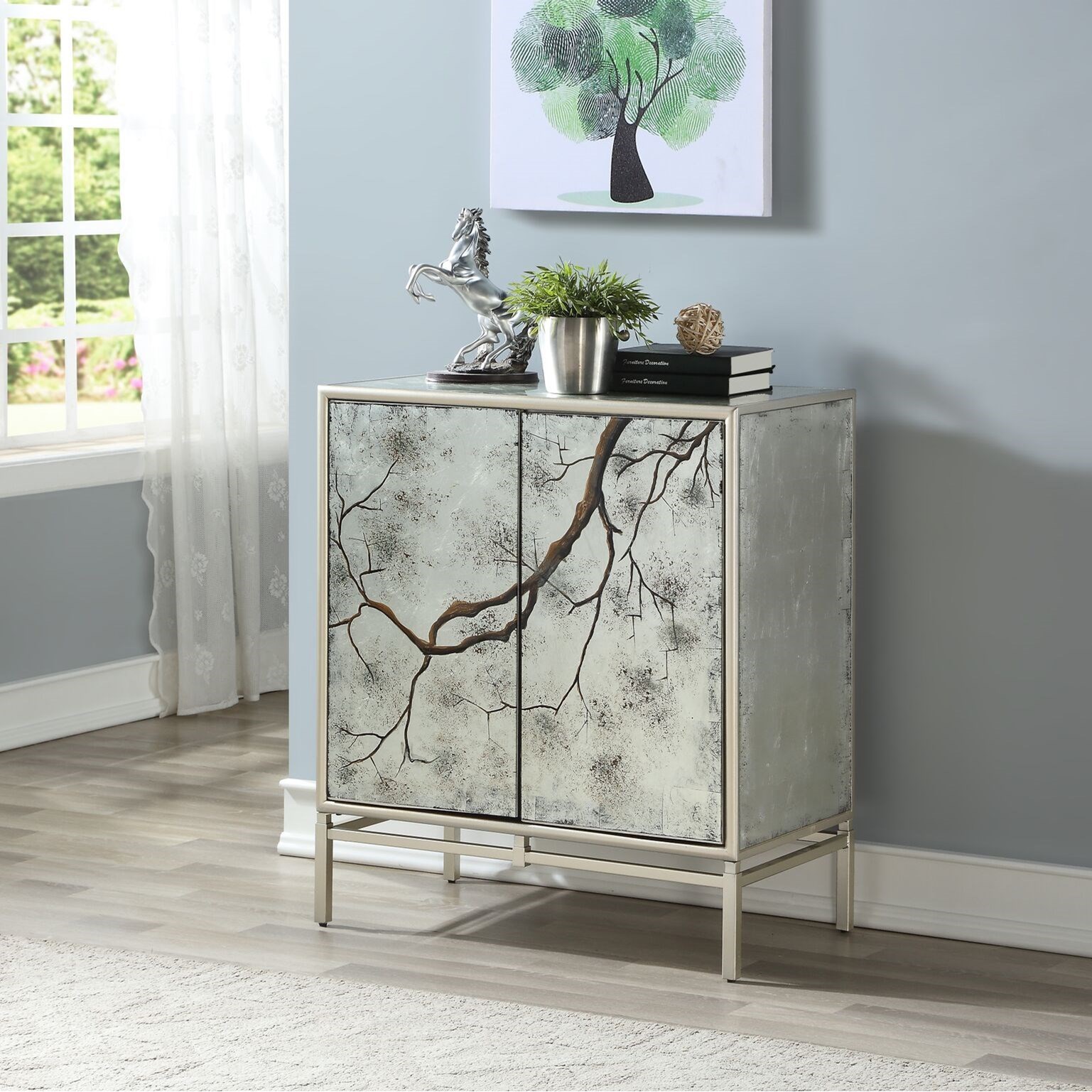 Accent cabinet with shop marble top